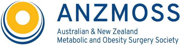 Logo of the Australian & New Zealand Metabolic and Obesity Surgery Society (ANZMOSS), featuring a yellow circular design to the left of the organization’s name.